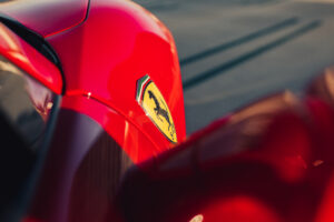 Red Ferrari F8 Side Profile