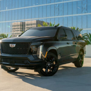 Black Cadillac Escalade luxury SUV rental in Los Angeles – Monza Exotics